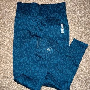 Blue gymshark animal print small leggings